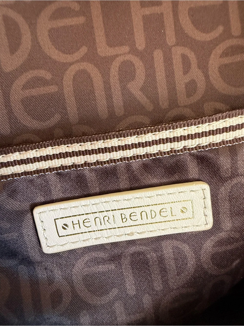 henri bendel Black Pebbled Leather Mini Backpack with Gold Hardware